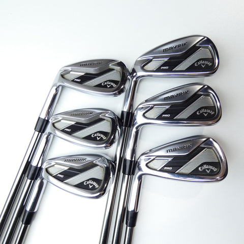 Used Callaway Mavrik Pro Iron Set / 6 - PW + AW / A Flex / Left-Handed - Replay Golf 