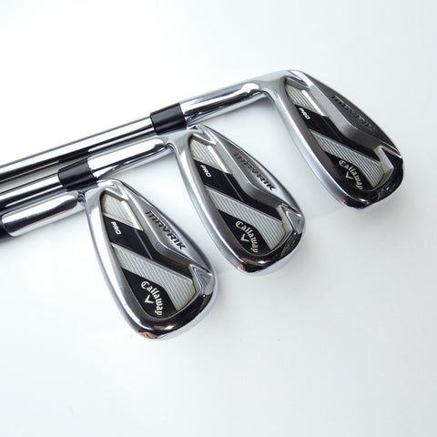 Used Callaway Mavrik Pro Iron Set / 6 - PW + AW / A Flex / Left-Handed - Replay Golf 