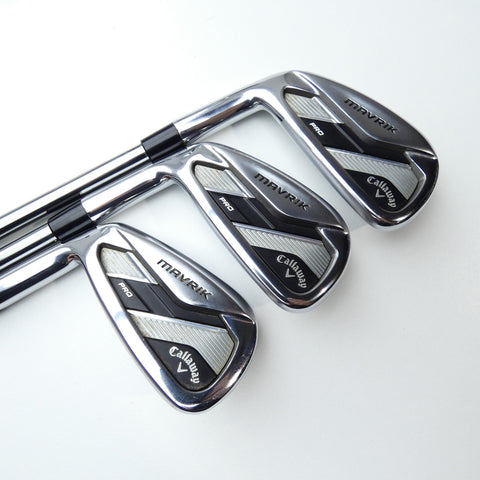 Used Callaway Mavrik Pro Iron Set / 6 - PW + AW / A Flex / Left-Handed - Replay Golf 