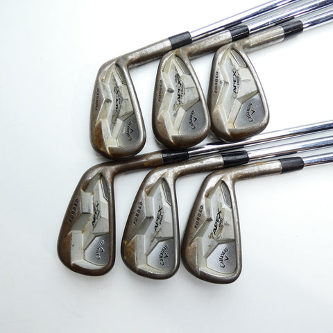 Used TOUR ISSUE Callaway Apex Pro 19 RAW Iron Set / 4 - 9 IRON / Stiff Flex