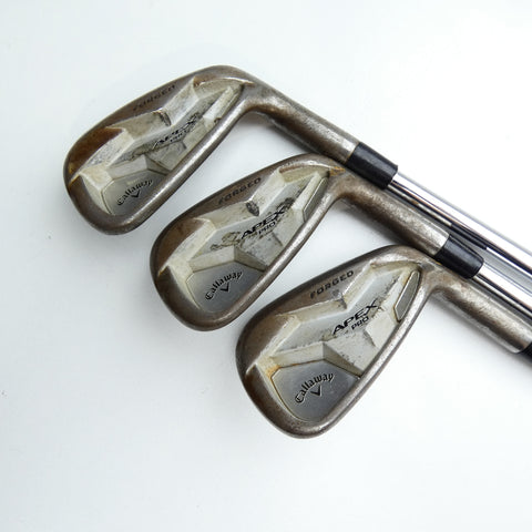 Used TOUR ISSUE Callaway Apex Pro 19 RAW Iron Set / 4 - 9 IRON / Stiff Flex