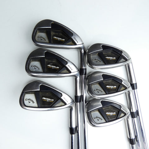 Used Callaway Rogue ST MAX Iron Set / 6 - PW + AW / Regular Flex