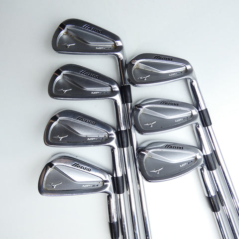Used Mizuno MP-64 Iron Set / 4 - PW / Stiff Flex
