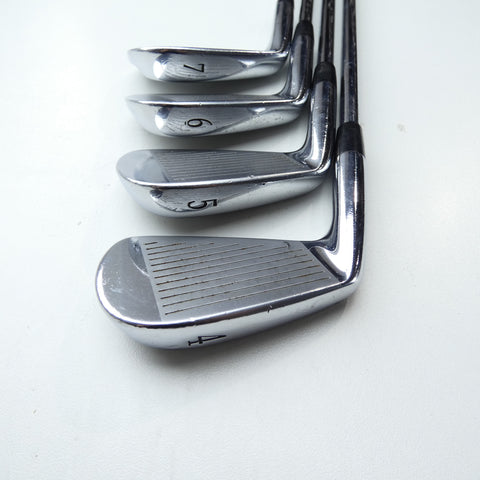 Used Mizuno MP-64 Iron Set / 4 - PW / Stiff Flex