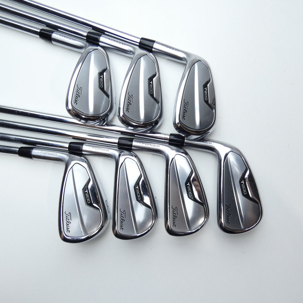Used Titleist T200 2021 Iron Set / 5 - PW + 48° / Stiff Flex / Left-Handed