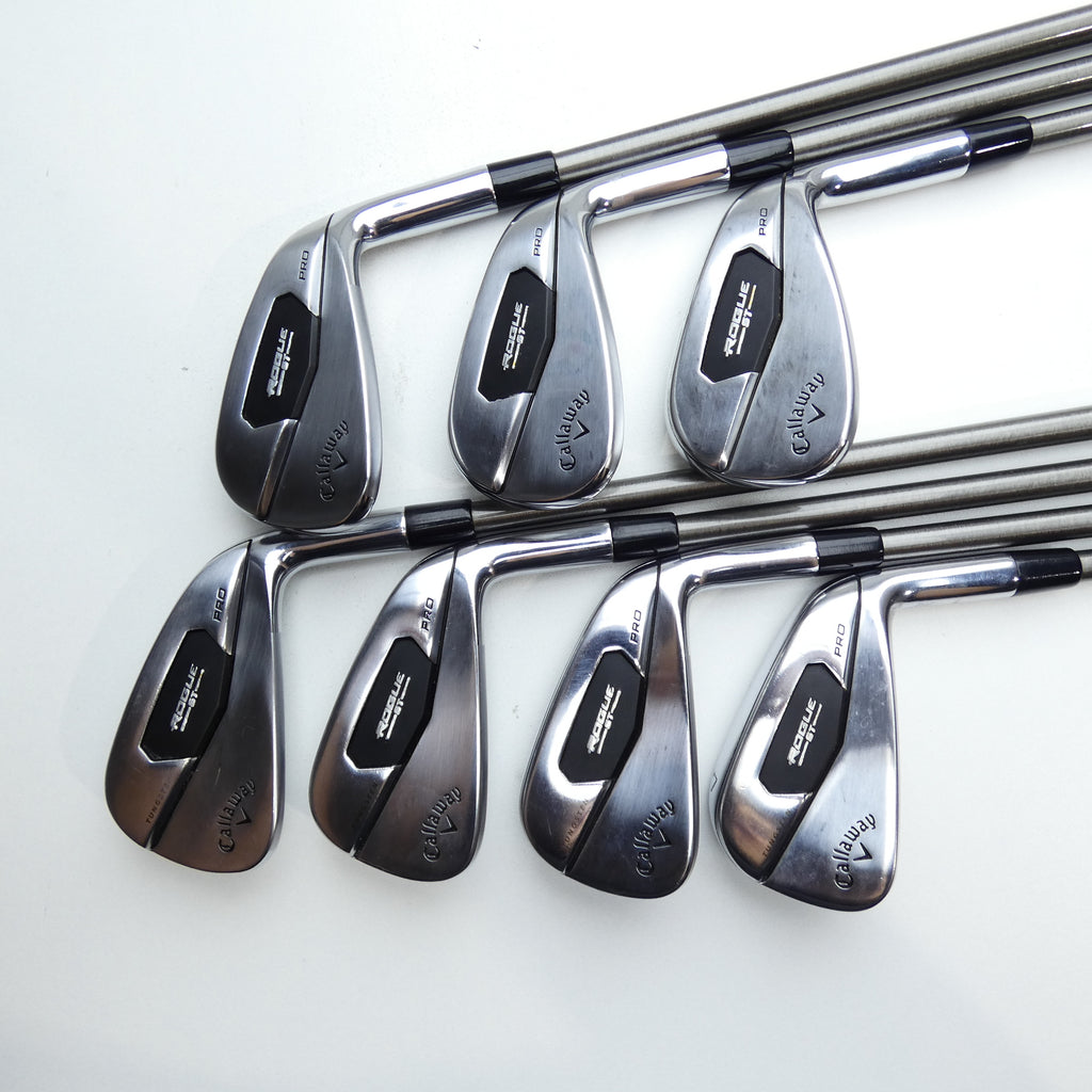 Used Callaway Rogue ST Pro Iron Set / 4 - PW / Stiff Flex