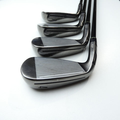 Used TaylorMade Qi Gunmetal Iron Set / 4 - PW / Stiff Flex
