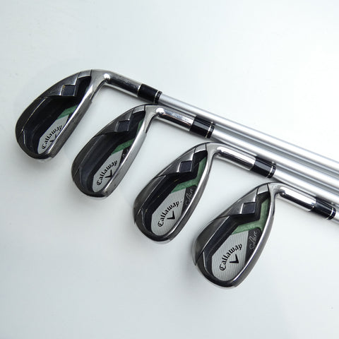 Used Callaway Solaire Gems Iron Set / 7 & 9 + PW & SW / Ladies Flex