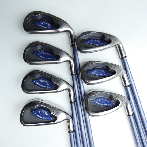 Used Callaway X-16 Iron Set / 4 - PW / Ladies Flex