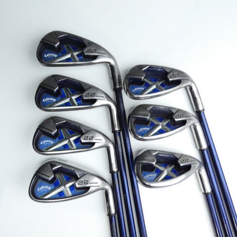 Used Callaway X-22 Iron Set / 5 - SW / Ladies Flex