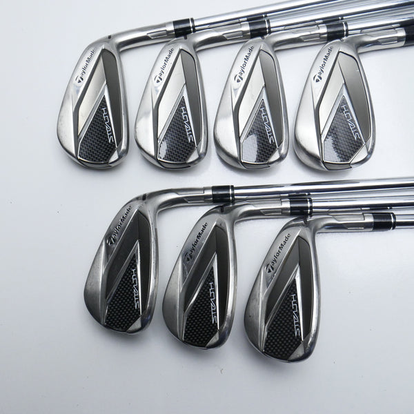 Used TaylorMade Stealth Iron Set / 5 - PW + AW / Stiff Flex