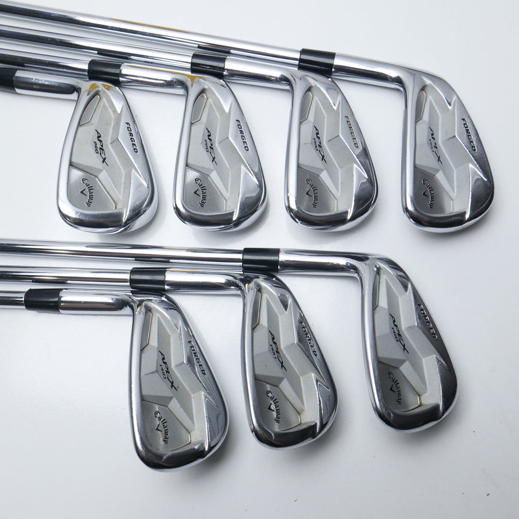 Used Callaway Apex Pro 19 Iron Set / 5 - PW + AW / Stiff Flex / Left-Handed