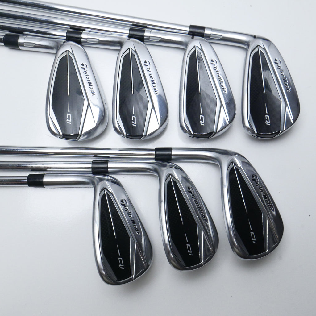 Used TaylorMade Qi Iron Set / 5 - PW + AW / Stiff Flex / Left-Handed