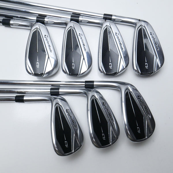 Used TaylorMade Qi Iron Set / 5 - PW + AW / Stiff Flex / Left-Handed