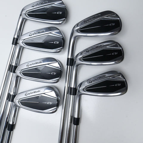 Used TaylorMade Qi Iron Set / 5 - PW + AW / Stiff Flex / Left-Handed