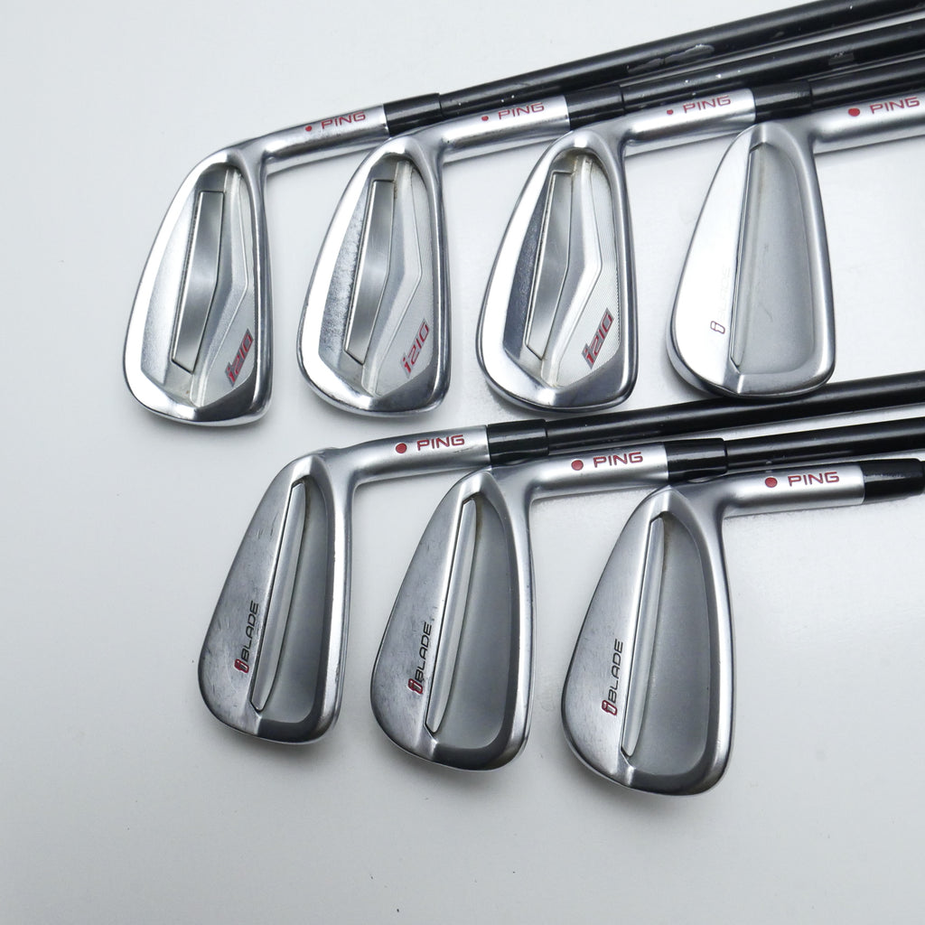 Used Ping i210 & iBlade Combo Iron Set / 3 - 9 IRON / X-Stiff Flex