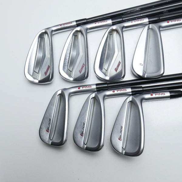 Used Ping i210 & iBlade Combo Iron Set / 3 - 9 IRON / X-Stiff Flex