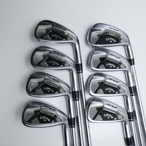 Used Callaway Apex DCB & Apex 21 Combo Iron Set / 4 - PW + AW / Stiff Flex