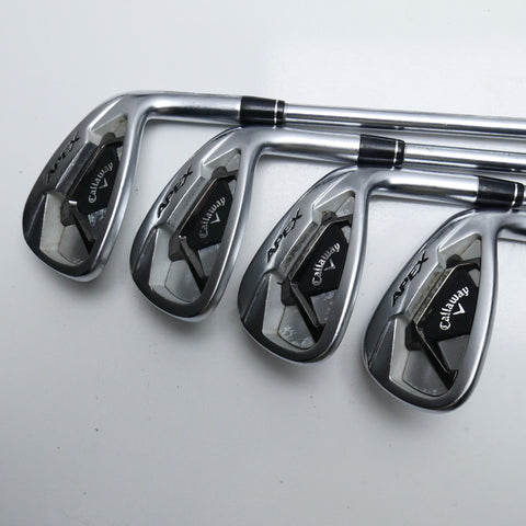 Used Callaway Apex DCB & Apex 21 Combo Iron Set / 4 - PW + AW / Stiff Flex
