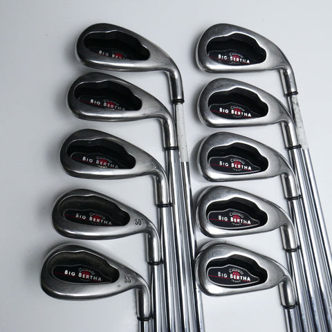 Used Callaway Big Bertha 2004 Iron Set / 3 - SW + GW / Uniflex