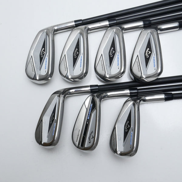Used Callaway Paradym Ai Smoke HL Iron Set / 7 - SW + AW + GW / Stiff Flex