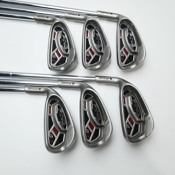 Used Ping G15 Iron Set / 5 - PW / Stiff Flex / Left-Handed