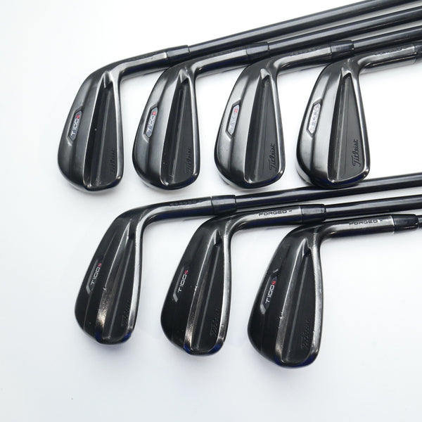 Used Titleist T100S Black Iron Set / 4 - PW / Stiff Flex