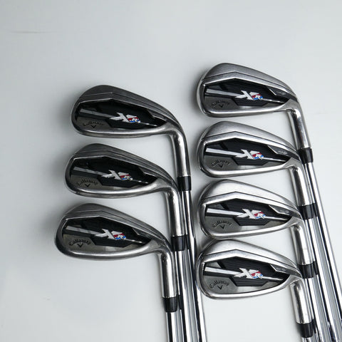 Used Callaway XR Iron Set / 5 - PW + AW / Stiff Flex