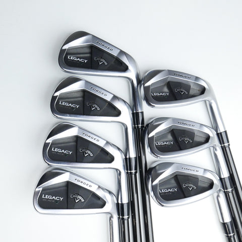 Used Callaway Legacy Black Forged Iron Set / 4 - PW / Stiff Flex - Replay Golf 