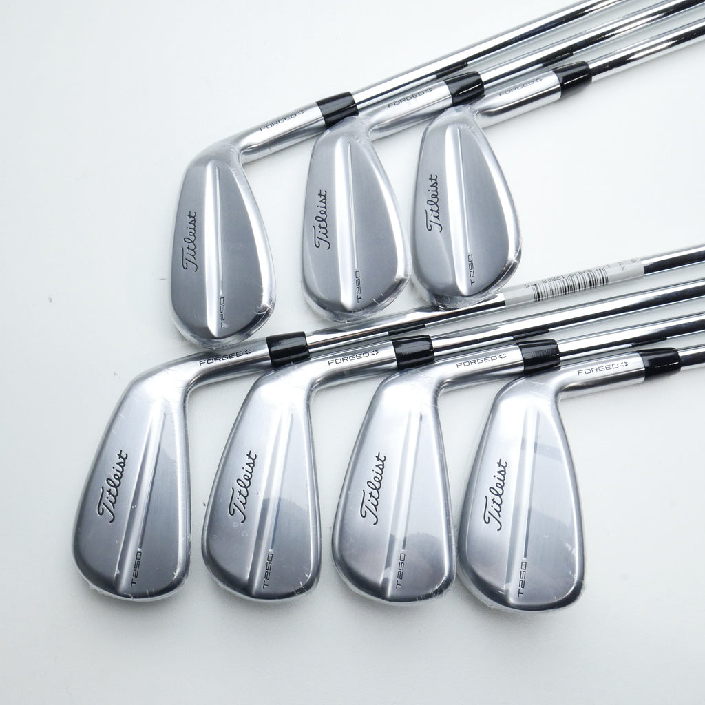 NEW Titleist T250 2025 Iron Set / 5 - PW + 48° / Stiff Flex - Replay Golf 