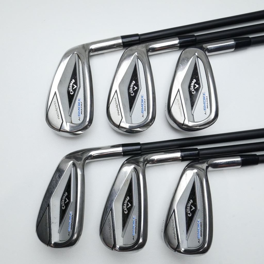 Used Callaway Paradym Ai Smoke MAX Fast Iron Set / 7 - PW + AW + GW / Ladies Fl