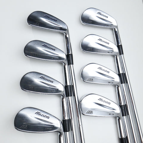 Used Mizuno MP-32 Iron Set / 3 - PW / X-Stiff Flex