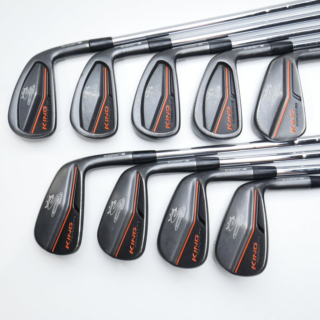 Used Cobra King Forged CB MB Combo Black 2017 Iron Set / 2 - PW / Stiff Flex