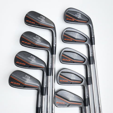 Used Cobra King Forged CB MB Combo Black 2017 Iron Set / 2 - PW / Stiff Flex