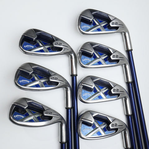 Used Callaway X-22 Iron Set / 5 - SW / Ladies Flex