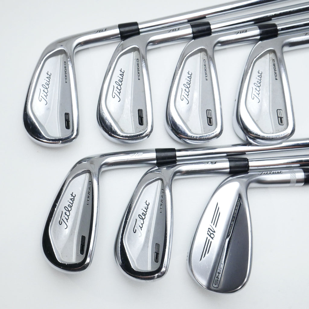 Used Titleist CB 718 Iron Set / 4 - PW / Stiff Flex