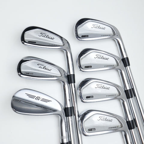 Used Titleist CB 718 Iron Set / 4 - PW / Stiff Flex