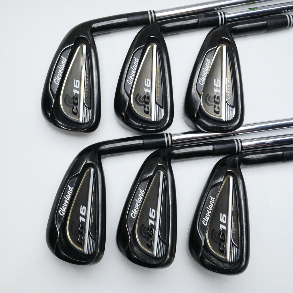 Used Cleveland CG16 Black Pearl Iron Set / 5 - PW / Regular Flex