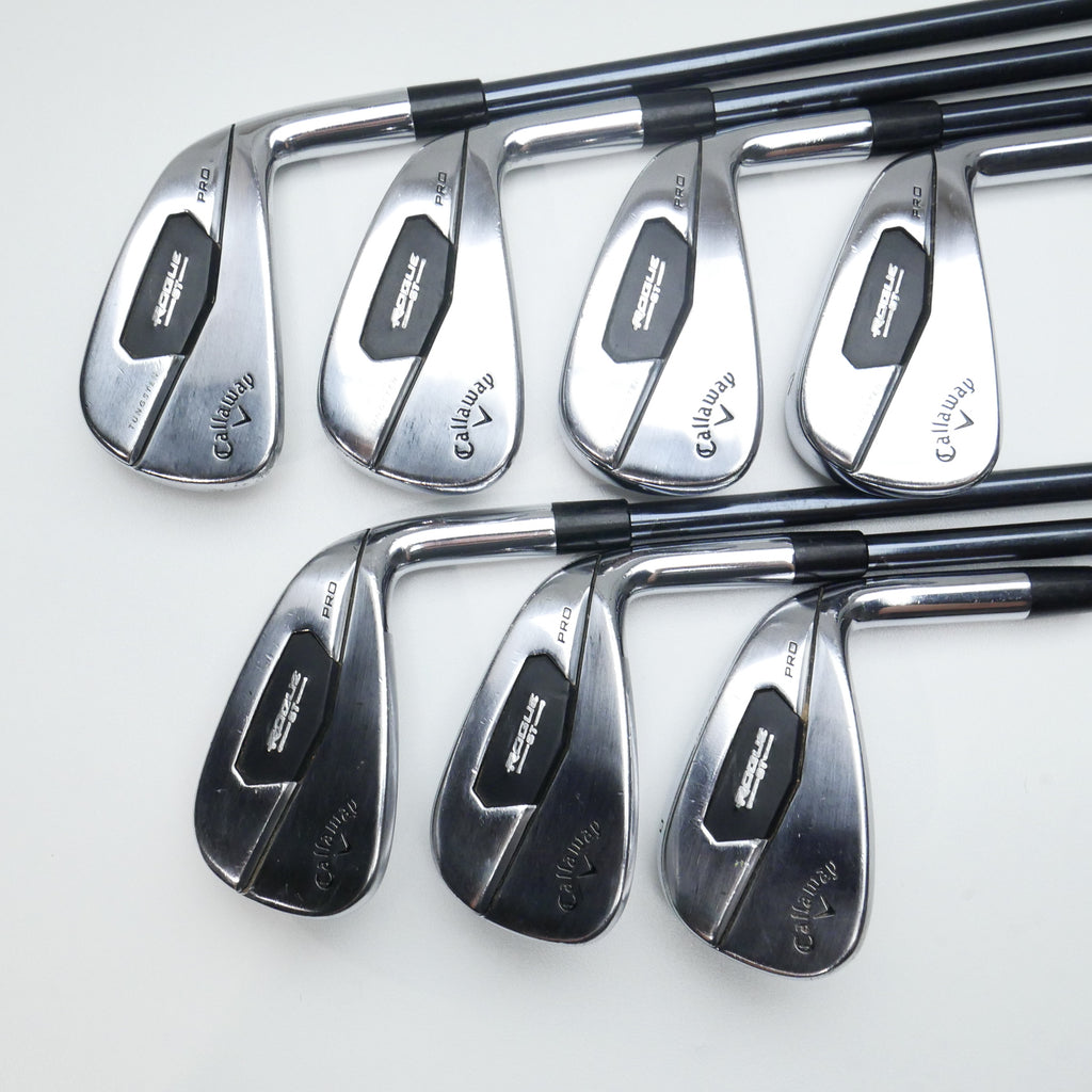 Used Callaway Rogue ST Pro Iron Set / 4 - PW / Stiff Flex