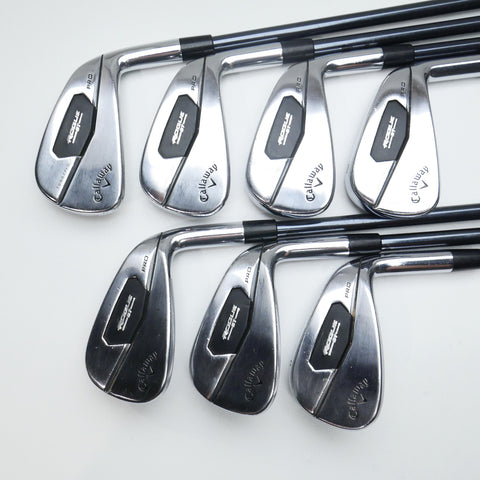 Used Callaway Rogue ST Pro Iron Set / 4 - PW / Stiff Flex