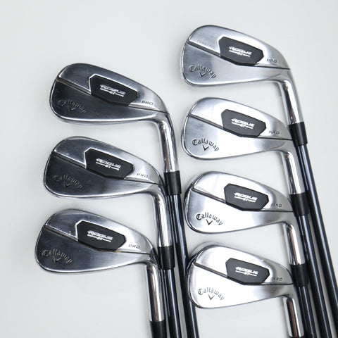 Used Callaway Rogue ST Pro Iron Set / 4 - PW / Stiff Flex
