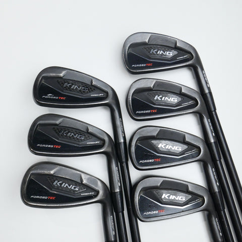 Used Cobra King Forged Tec Black Iron Set / 4 - PW / Stiff Flex