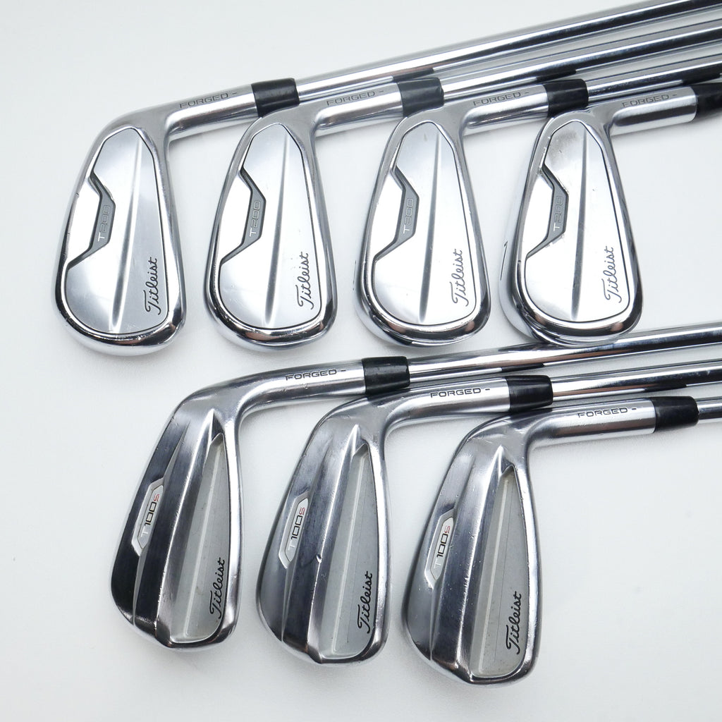 Used Titleist T200 2021 & T100s 2021 Iron Set / 4 - PW / Stiff Flex