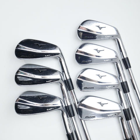 Used Mizuno MP-4 Iron Set / 4 - PW / Stiff Flex