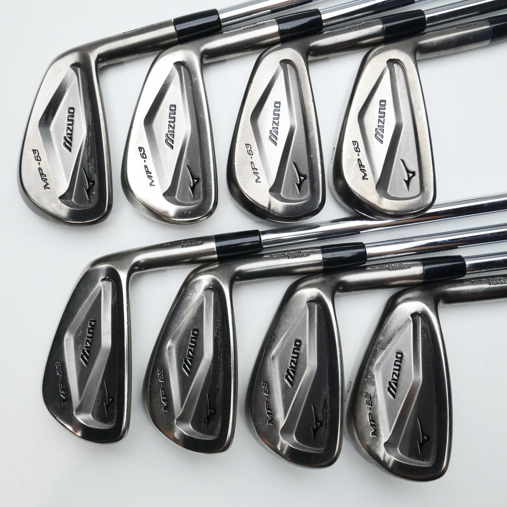 Used Mizuno MP-63 Iron Set / 3 - PW / Stiff Flex