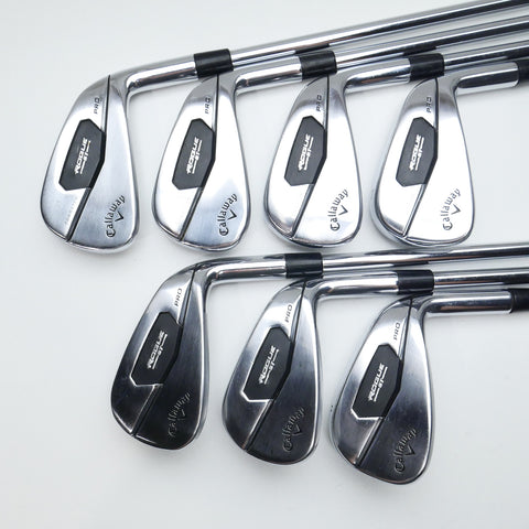 Used Callaway Rogue ST Pro Iron Set / 4 - PW / Stiff Flex