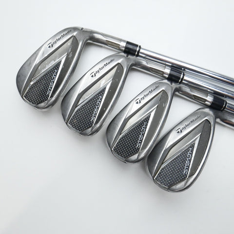 Used TaylorMade Stealth Iron Set / 4 - SW + AW / Stiff Flex
