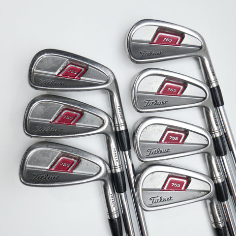 Used Titleist 755 Forged Iron Set / 4 - PW / Stiff Flex