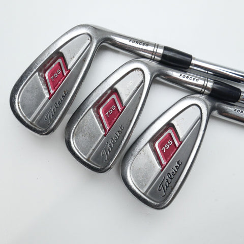 Used Titleist 755 Forged Iron Set / 4 - PW / Stiff Flex