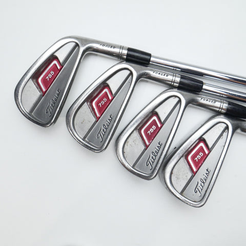 Used Titleist 755 Forged Iron Set / 4 - PW / Stiff Flex